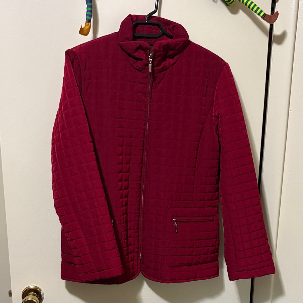 George Women's Quilted Puffer Jacket - Deep Red